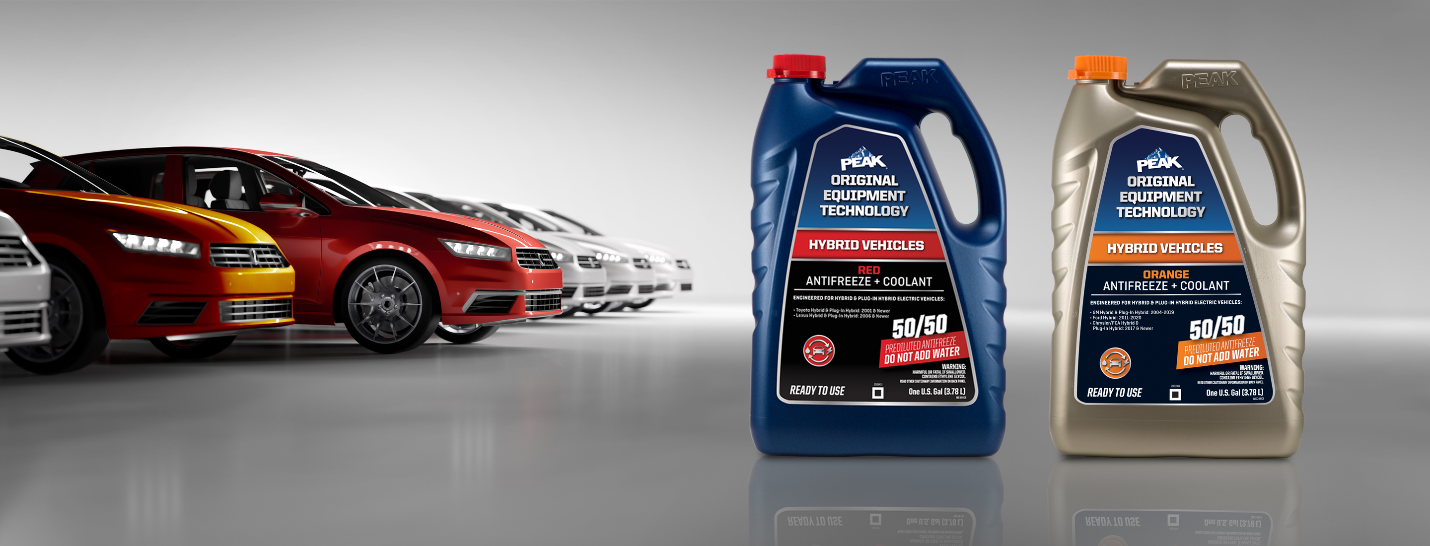 PEAK® ORIGINAL EQUIPMENT TECHNOLOGY™ Antifreeze + Coolant for Hybrid &  Plug-In Hybrid Vehicles